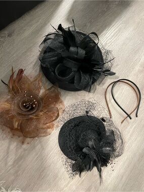 Women’s Black Fascinator Hat - Elegant Wedding & Occasion Headpiece